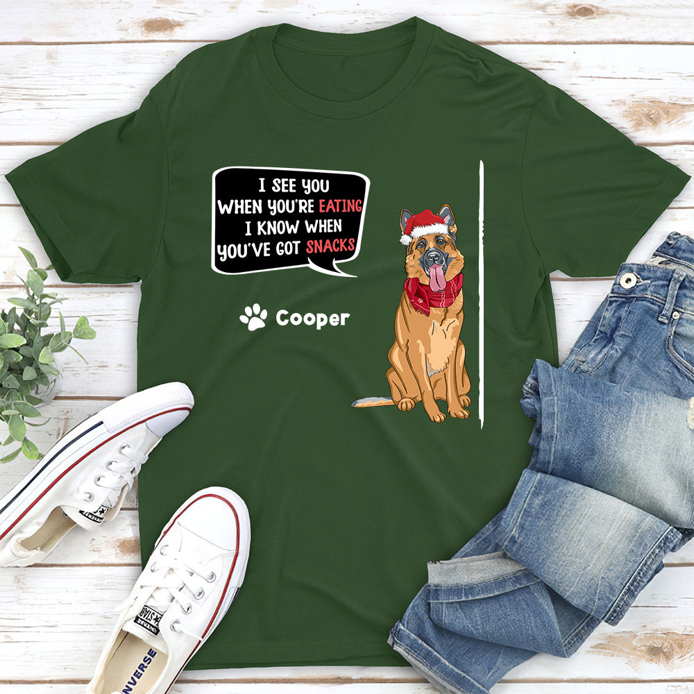 Personalized 'I See You' Unisex T - shirt: Ideal Gift for Pet Lovers