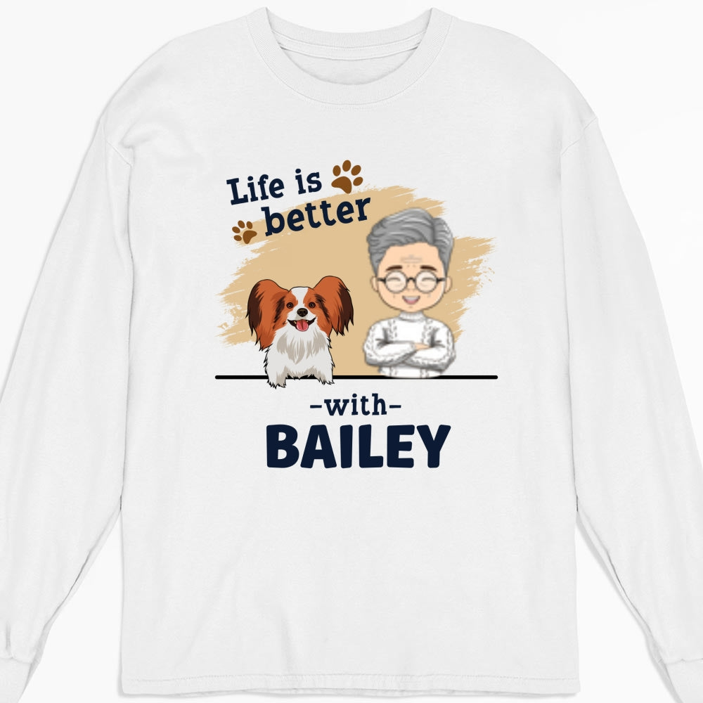 Exquisite Personalized Long Sleeve T-Shirt for Dog Dads