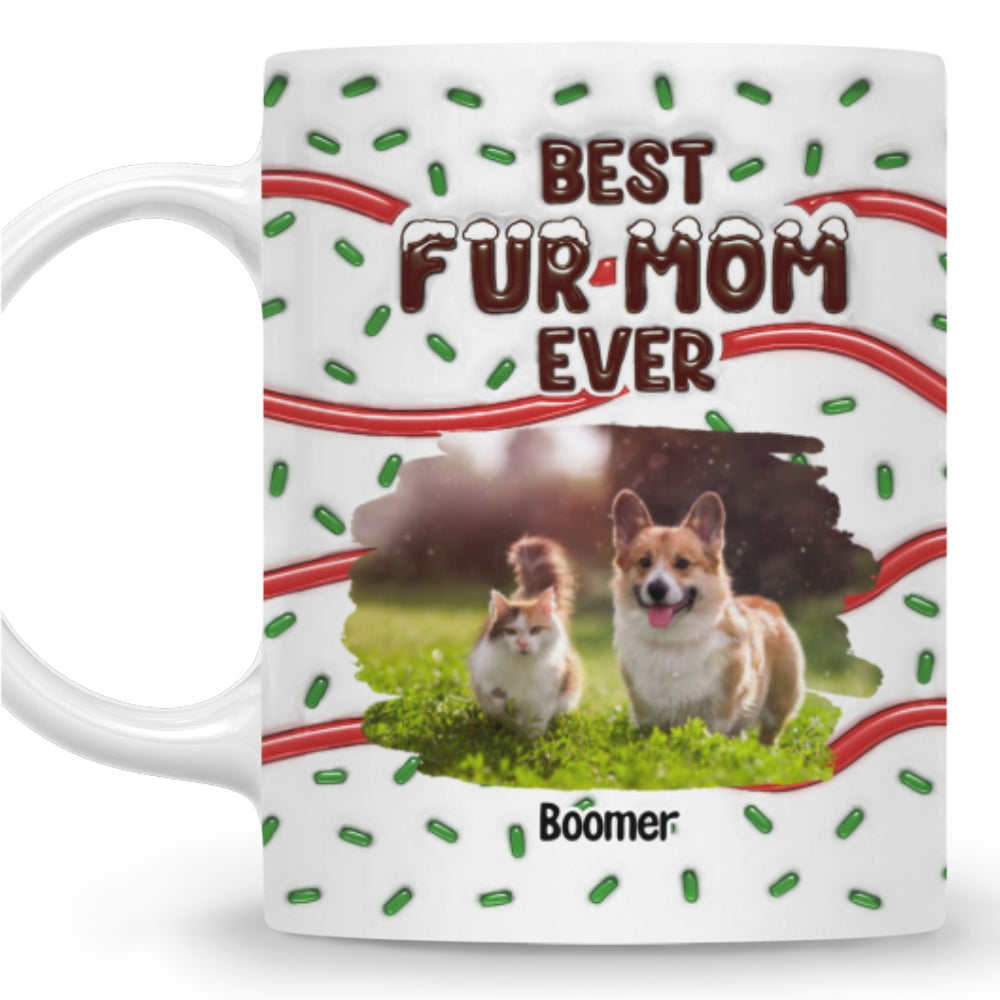 Personalized 3D Inflated Effect Ceramic Mug - Ideal Gift for Fur Moms with Custom Photos