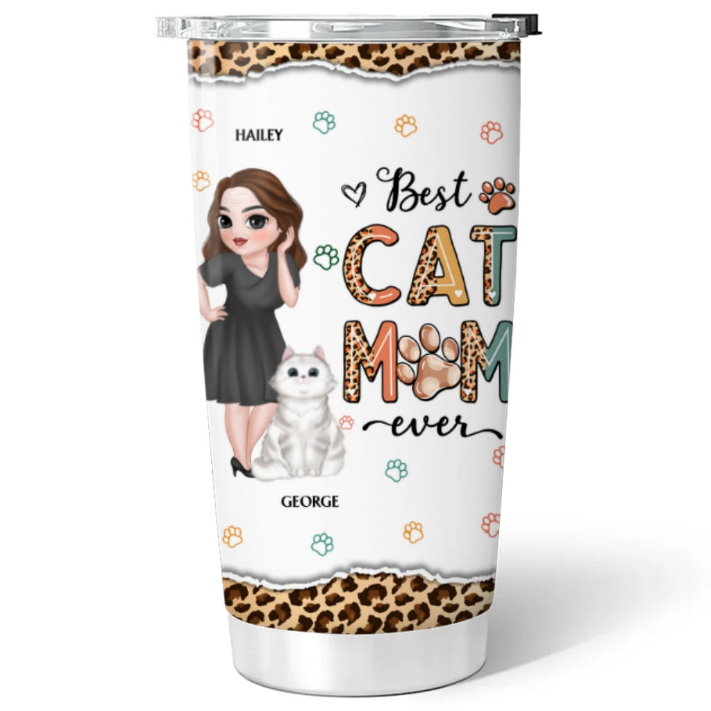 Best Cat Mom Forever - Customizable Personalized Tumbler