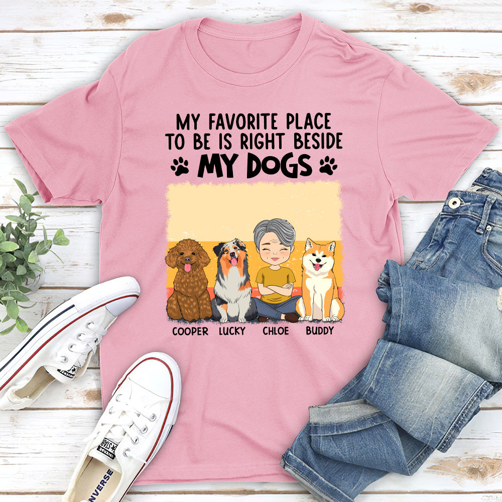 Right Beside - Customizable Unisex Personalized T-shirt for Pet Lovers