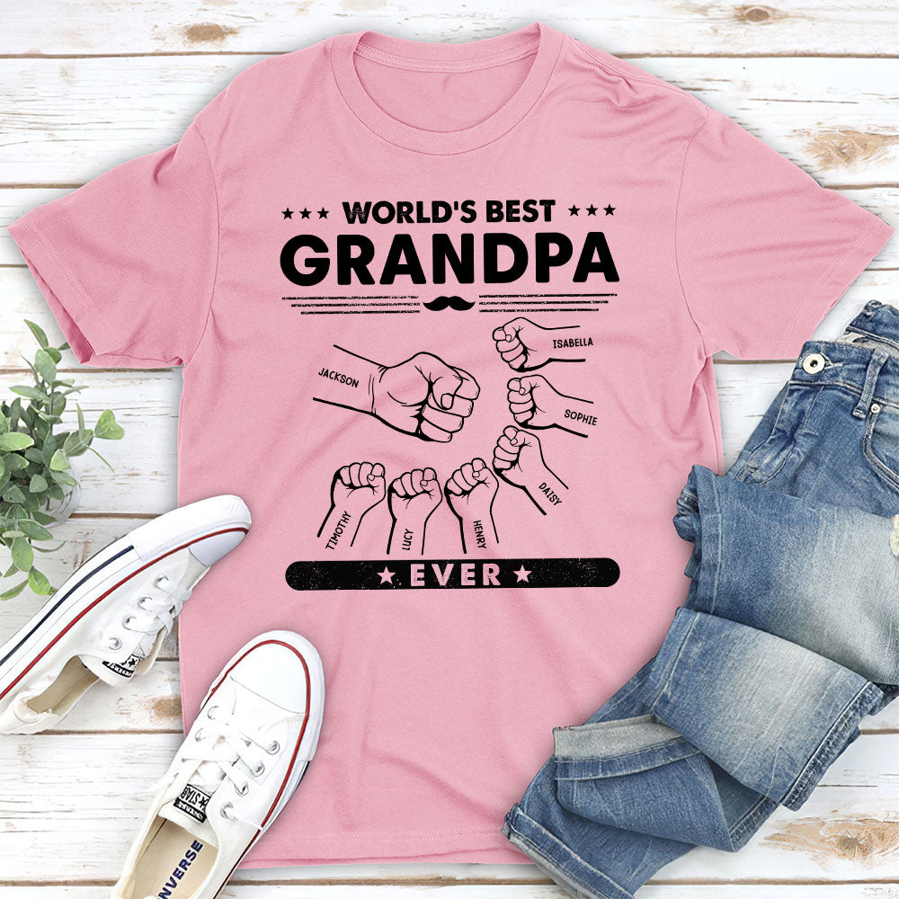 Customizable Grandpa Title Personalized Unisex T - shirt for Pet Lovers