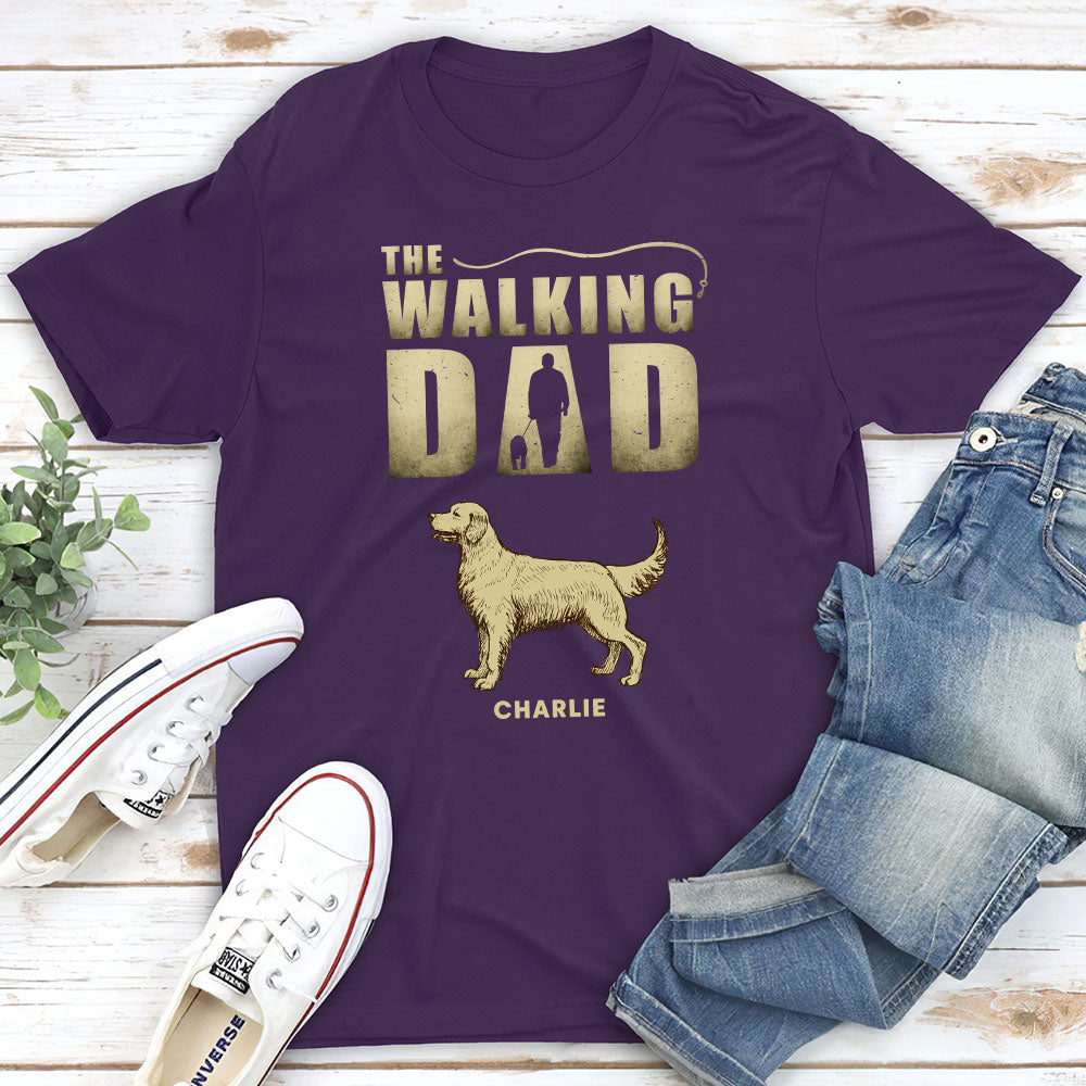 Vintage Personalized Custom Premium Walking Dad T-shirt - Ideal Gift for Pet Lovers