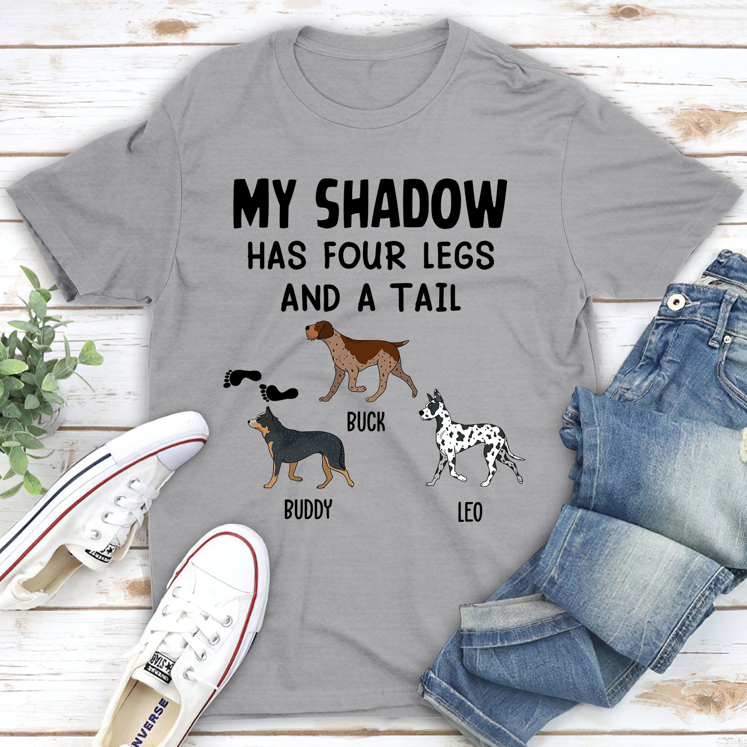 My Shadow 2 - Customizable Unisex Personalized T - shirt for Pet Lovers