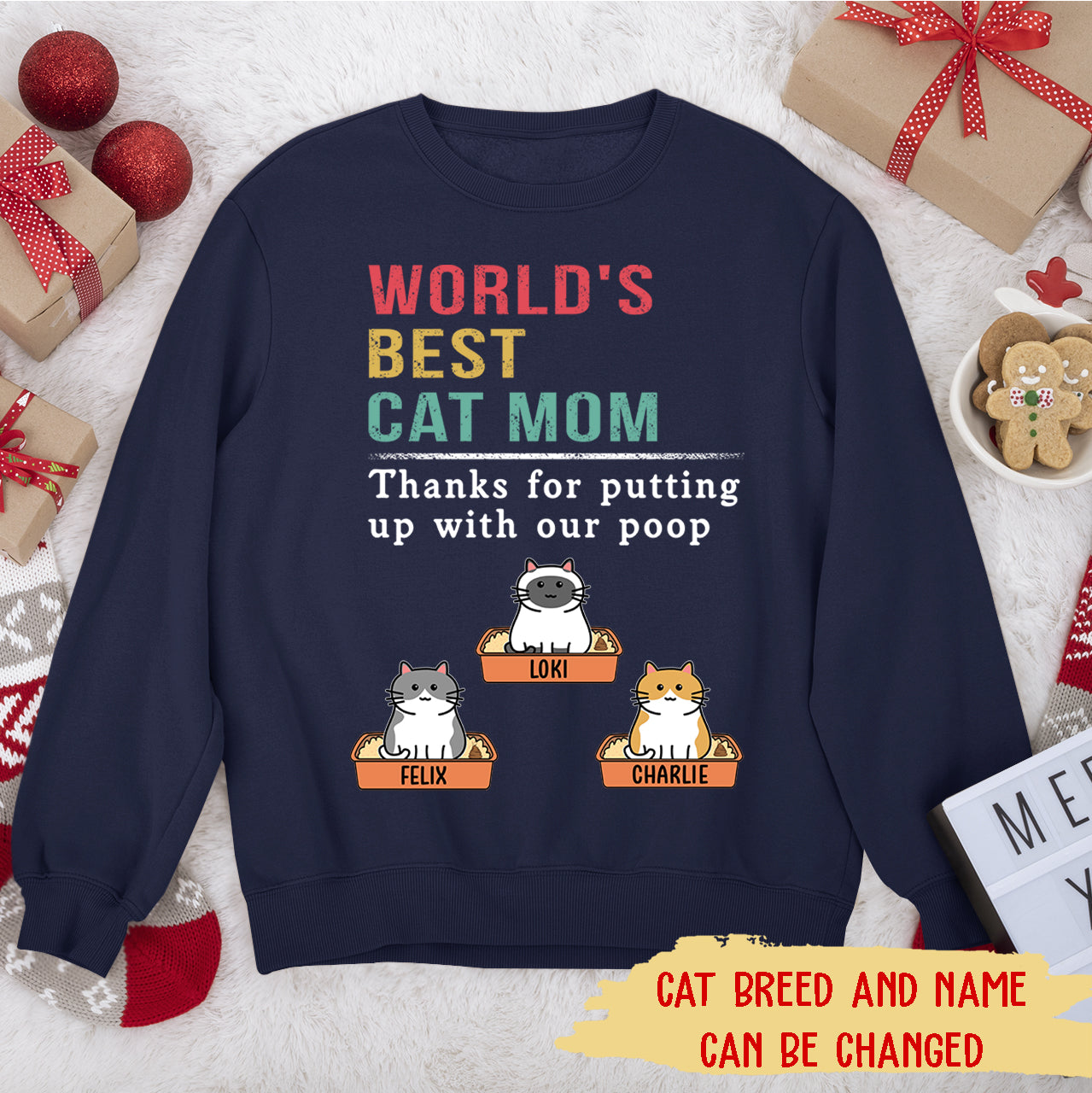 Personalized 'Putting Up With My Poop' Custom Sweatshirt for Pet Lovers