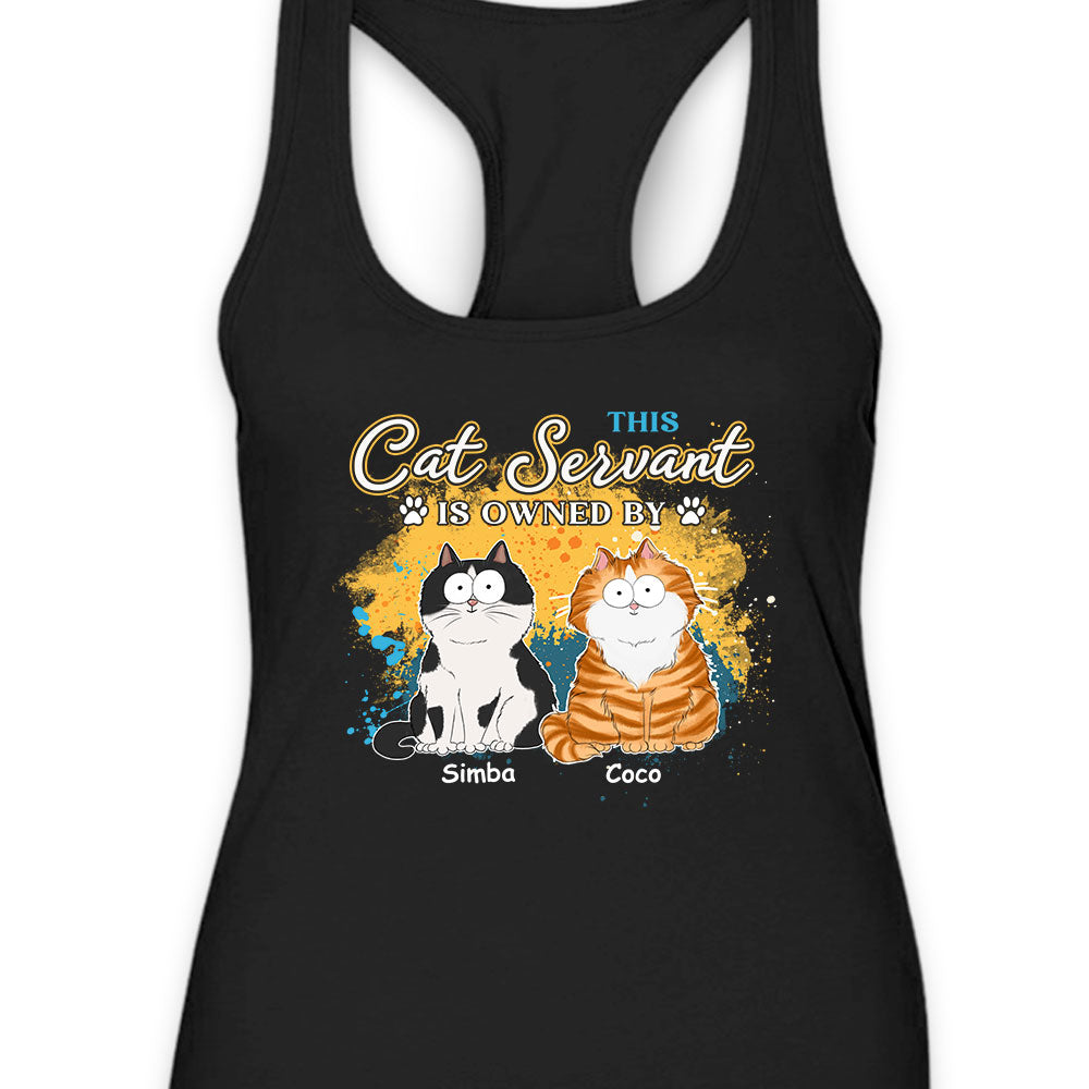 This Cat Servant - Customizable Women's Summer Racerback Tank for Pet Lovers