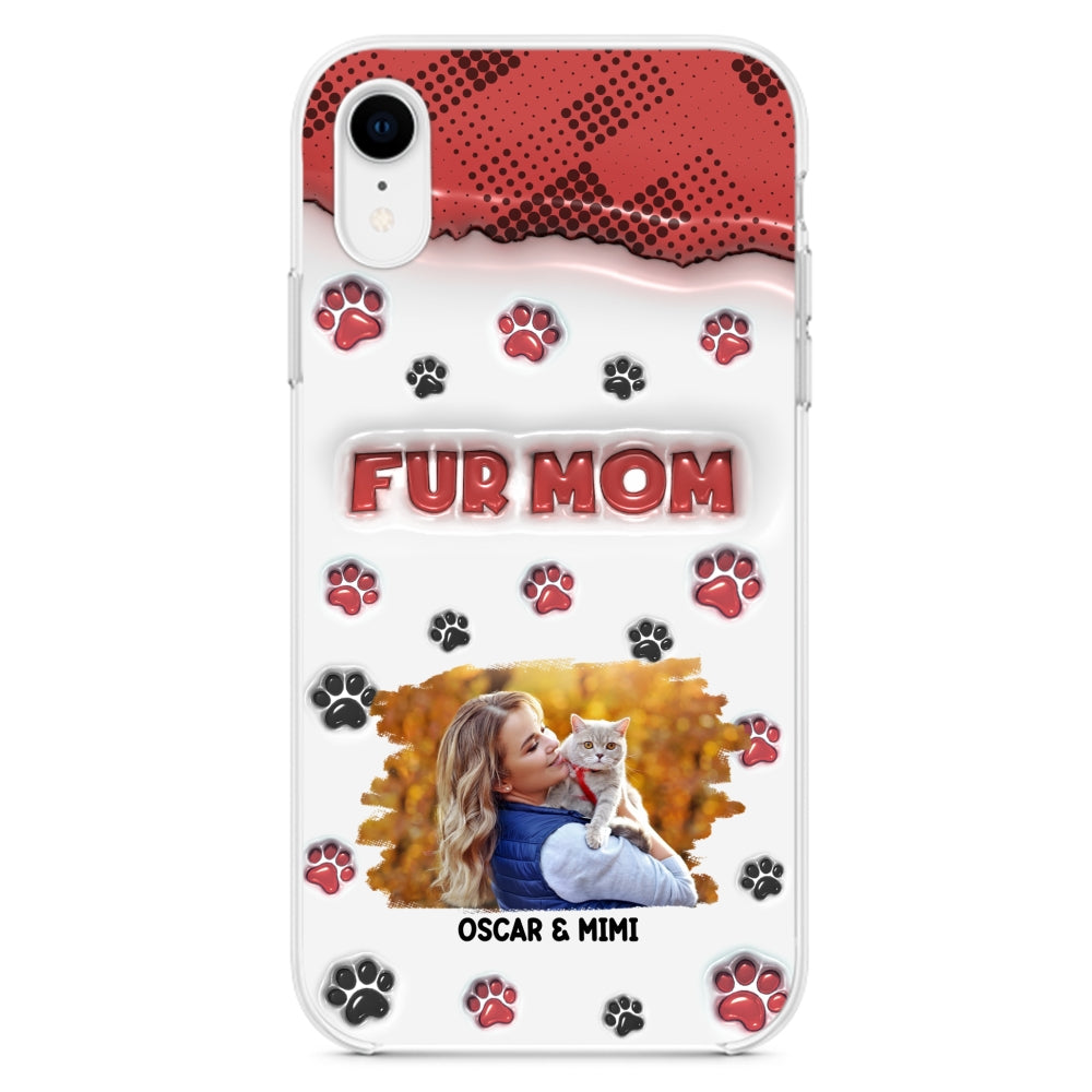 Fur Mom Personalized 3D Inflated Effect Custom Photo Phone Case