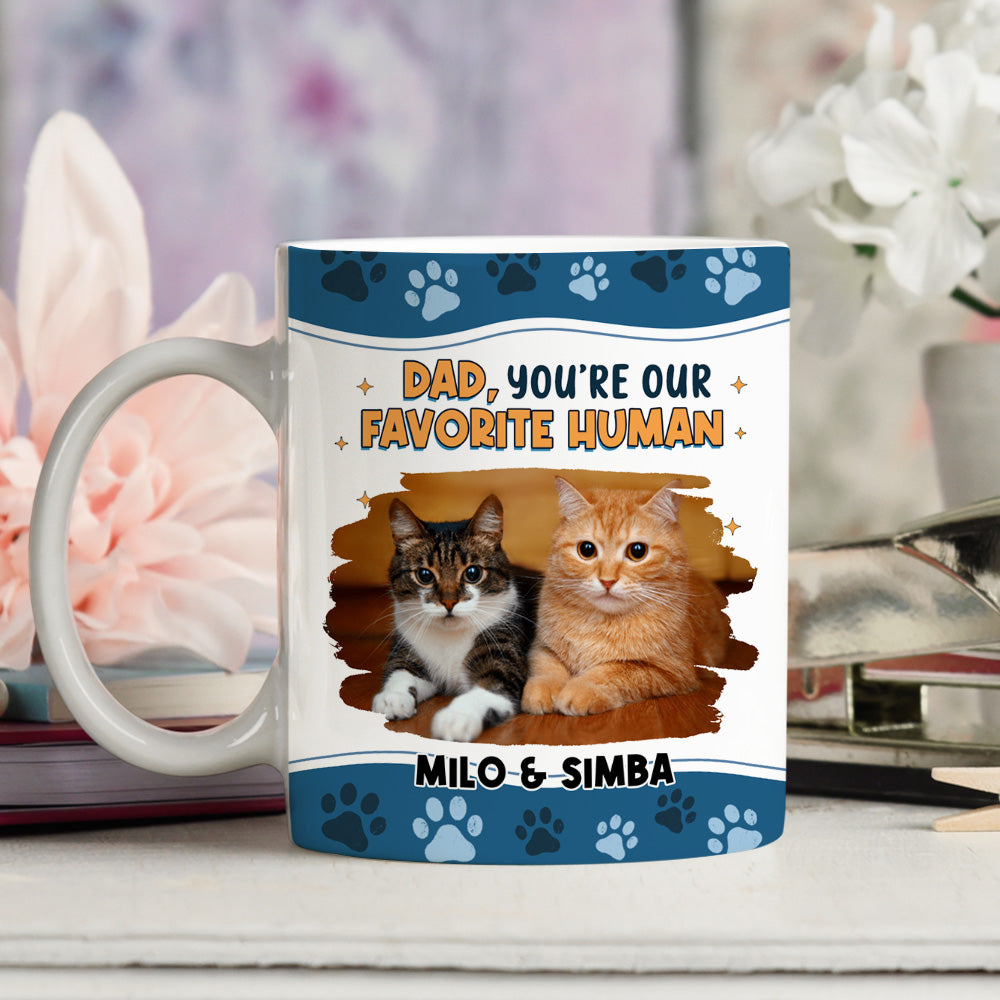Personalized Cat Photo 'I Love You The Most' Custom Coffee Mug
