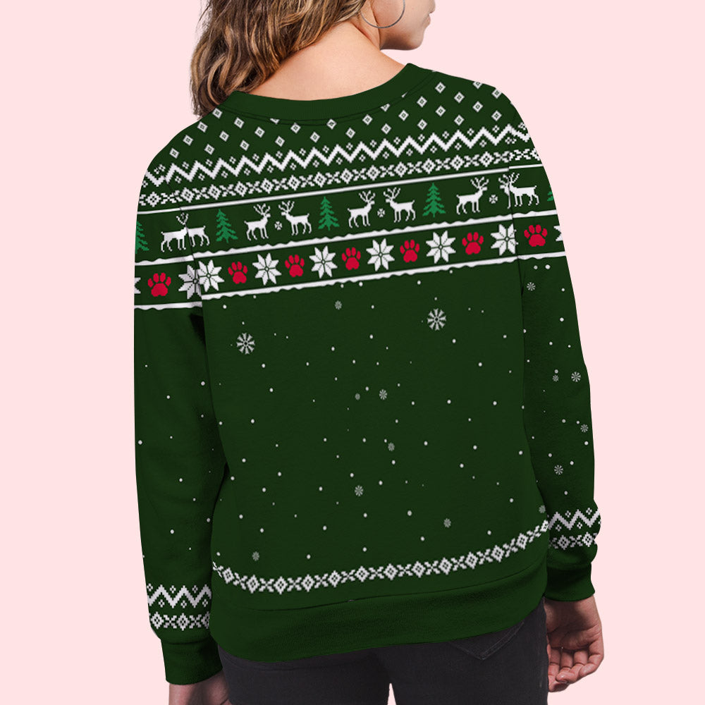 Customizable Winter Pet All-Over Print Sweatshirt: Ideal Gift for Pet Lovers