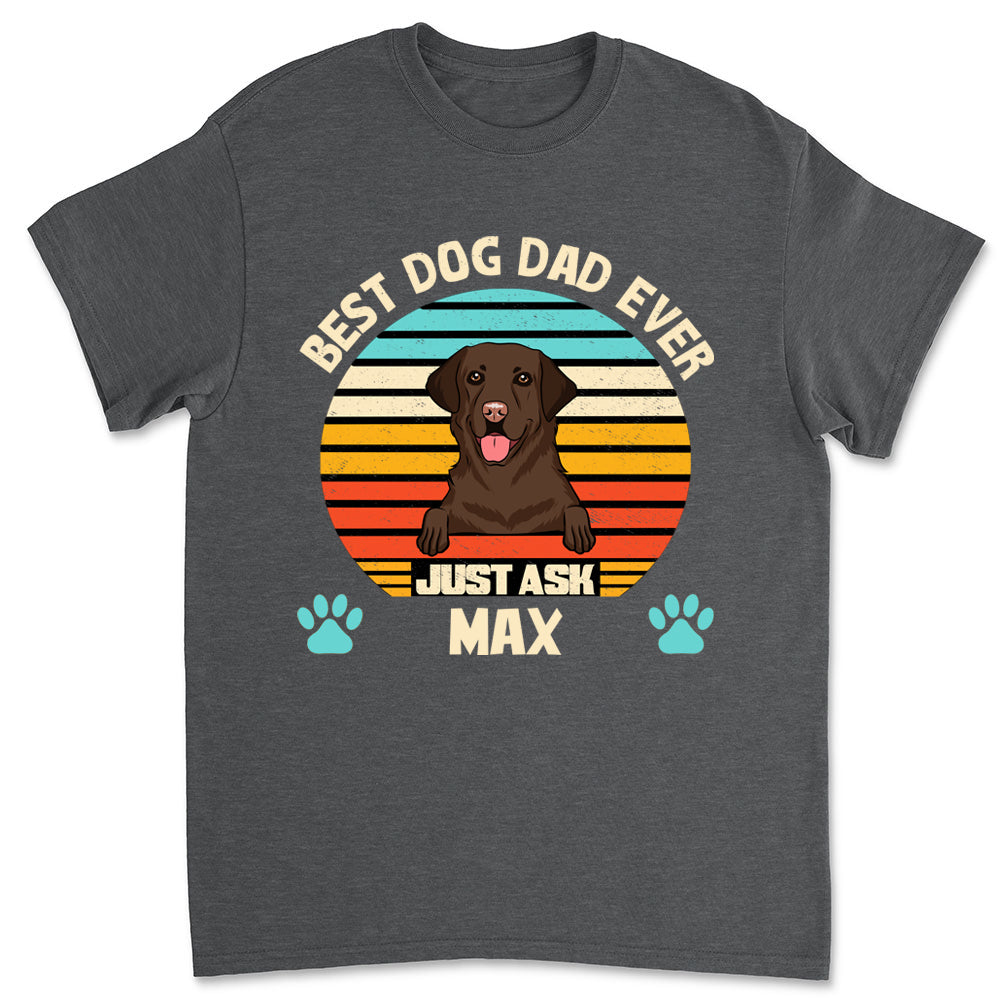 Best Dog Dad/Mom Personalized Custom Unisex T-shirt - Ideal Gift for Pet Lovers