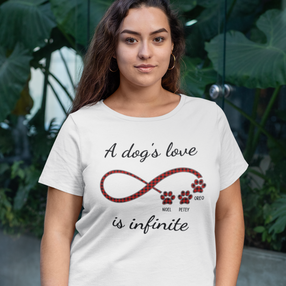 Infinite Love Pattern Personalized Custom Unisex T-shirt - Ideal Gift for Pet Lovers