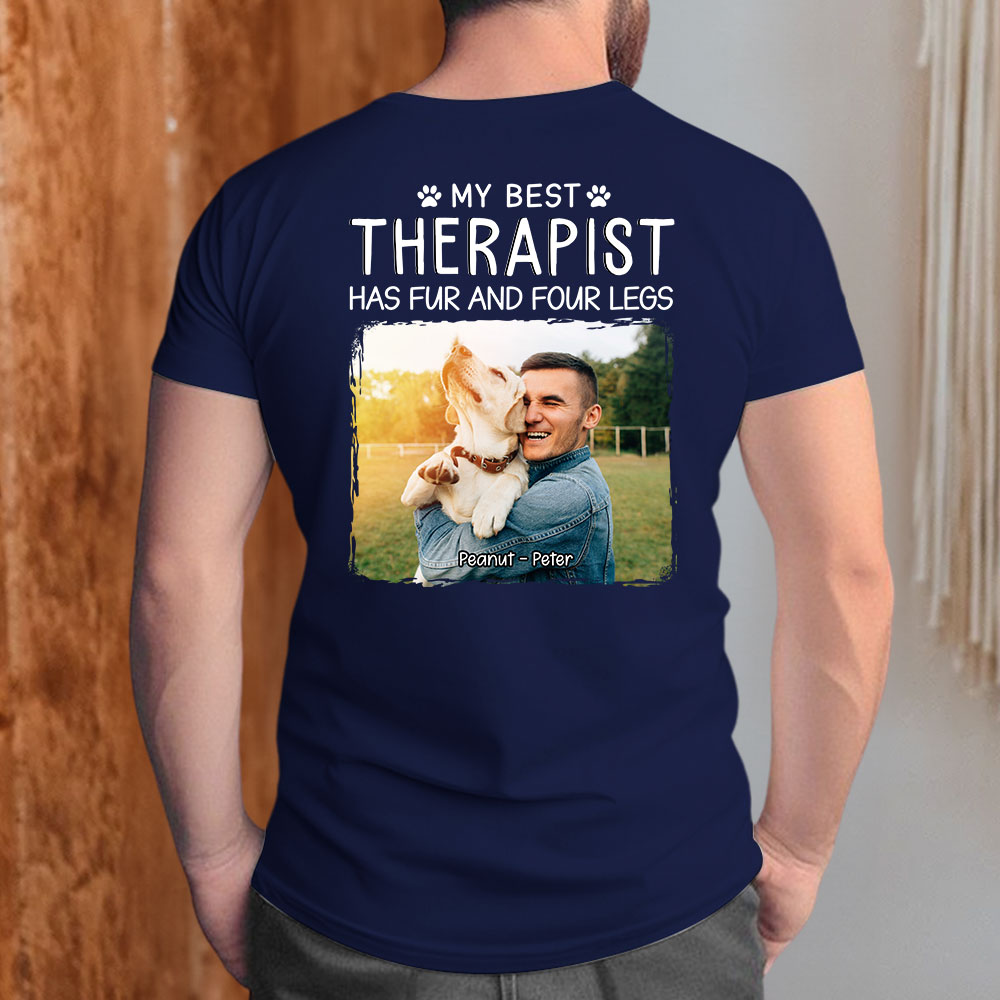 Best Personalized Custom Unisex Therapist Photo T-shirt for Pet Lovers
