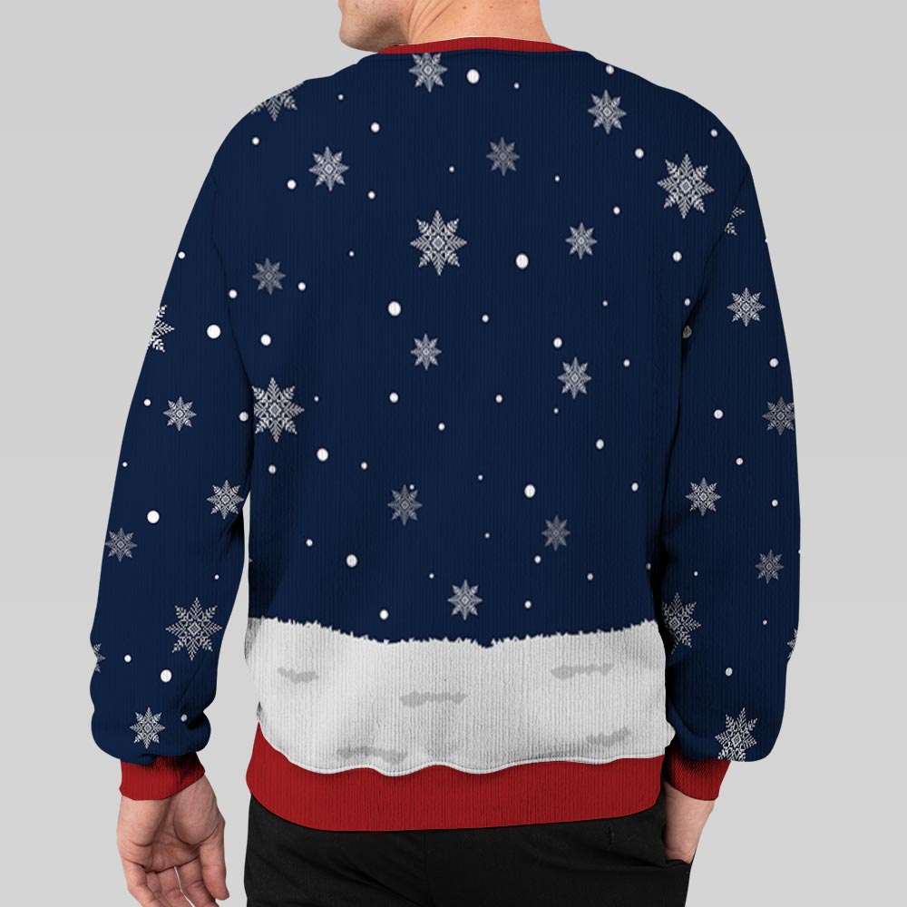 Customizable Dog Dad Winter All-Over-Print Sweatshirt - Ideal Gift