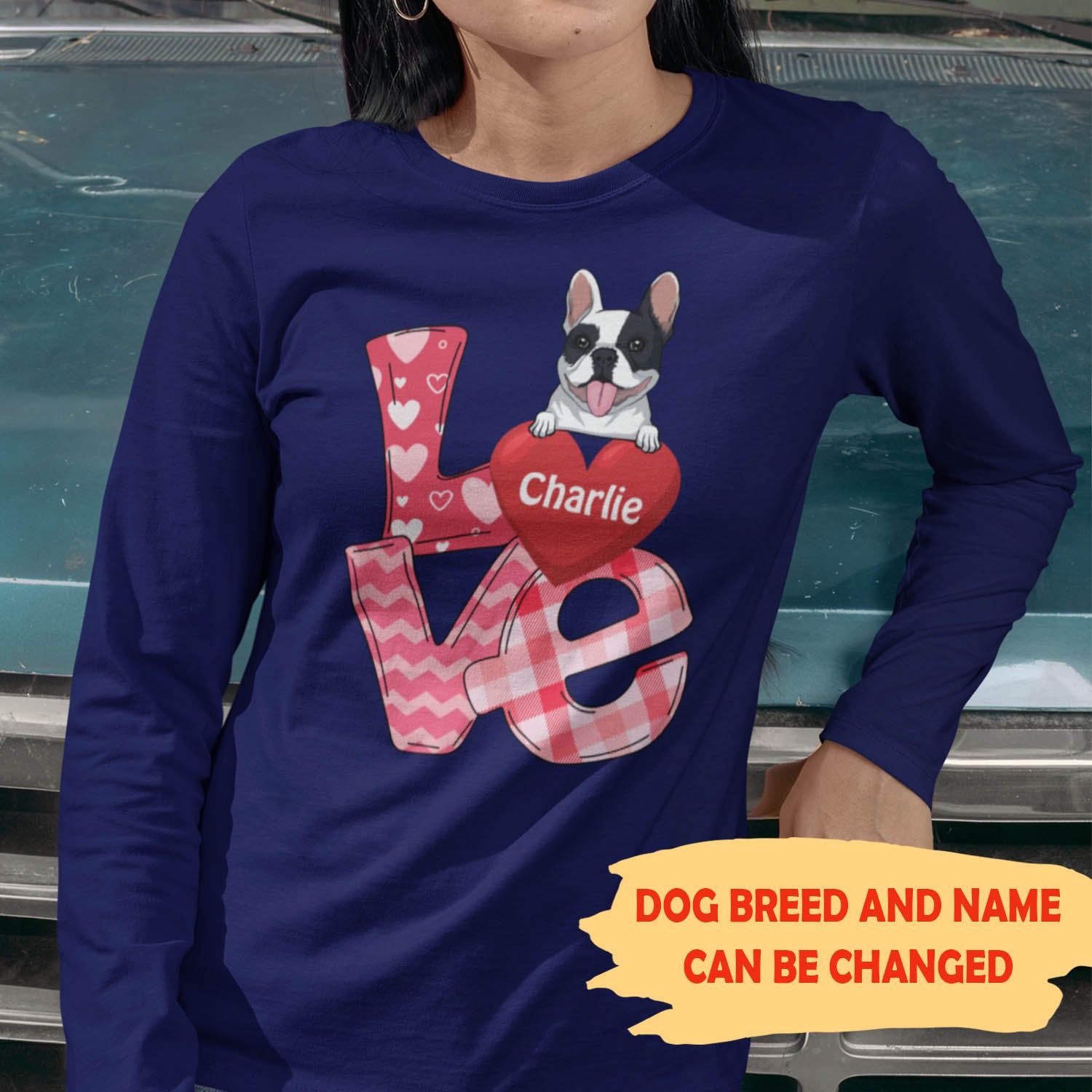 Valentine's Day Personalized Unisex Long Sleeve Pet Lover T-shirt