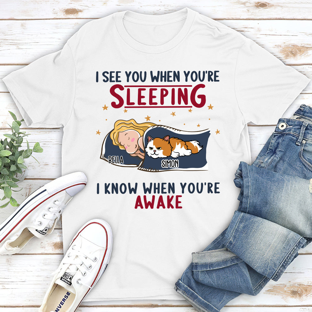 Personalized 'Cats See You' Unisex T-shirt - Ideal Gift for Pet Lovers