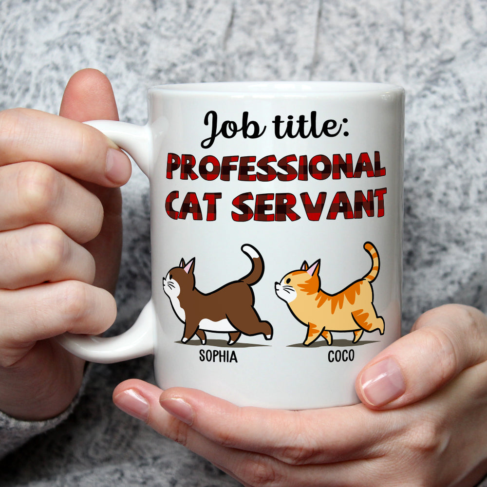 Customizable Professional Cat Servant Coffee Mug - Ideal Gift for Pet Lovers