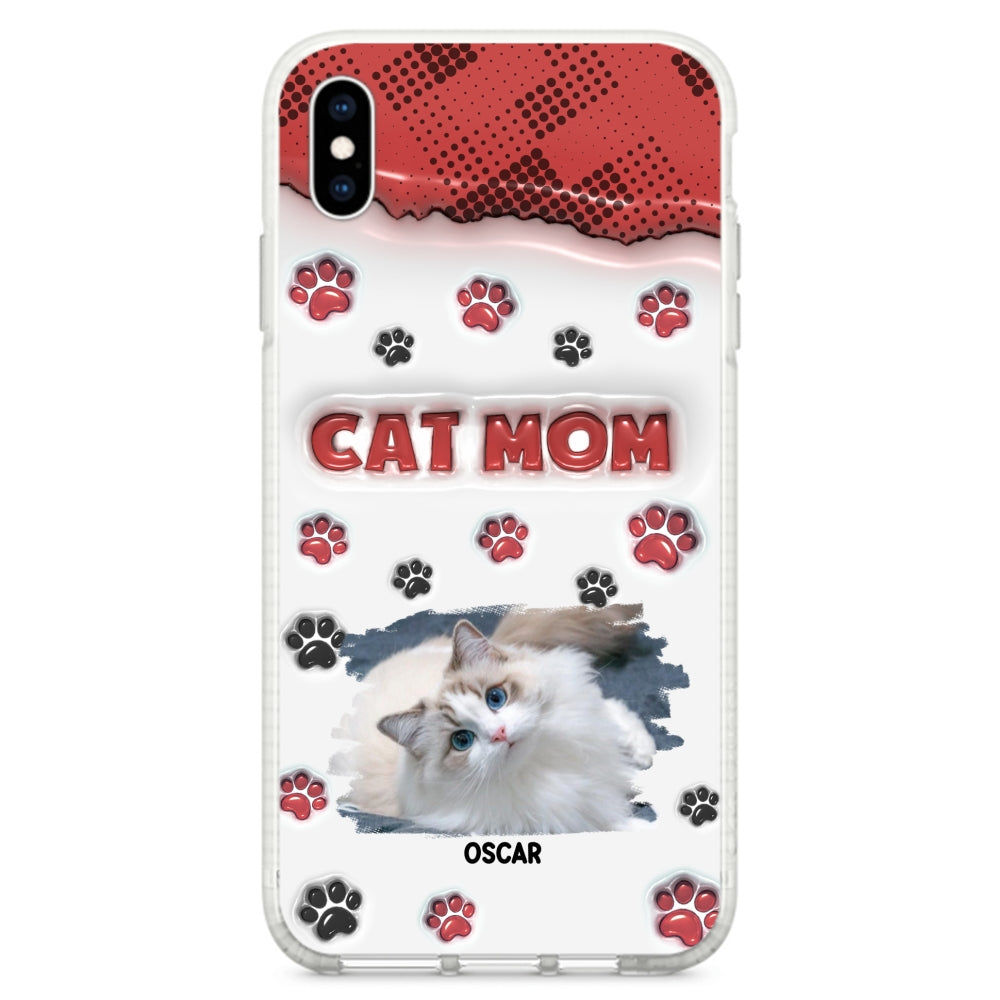 Personalized Cat Mom 3D Inflated Effect Custom Phone Case