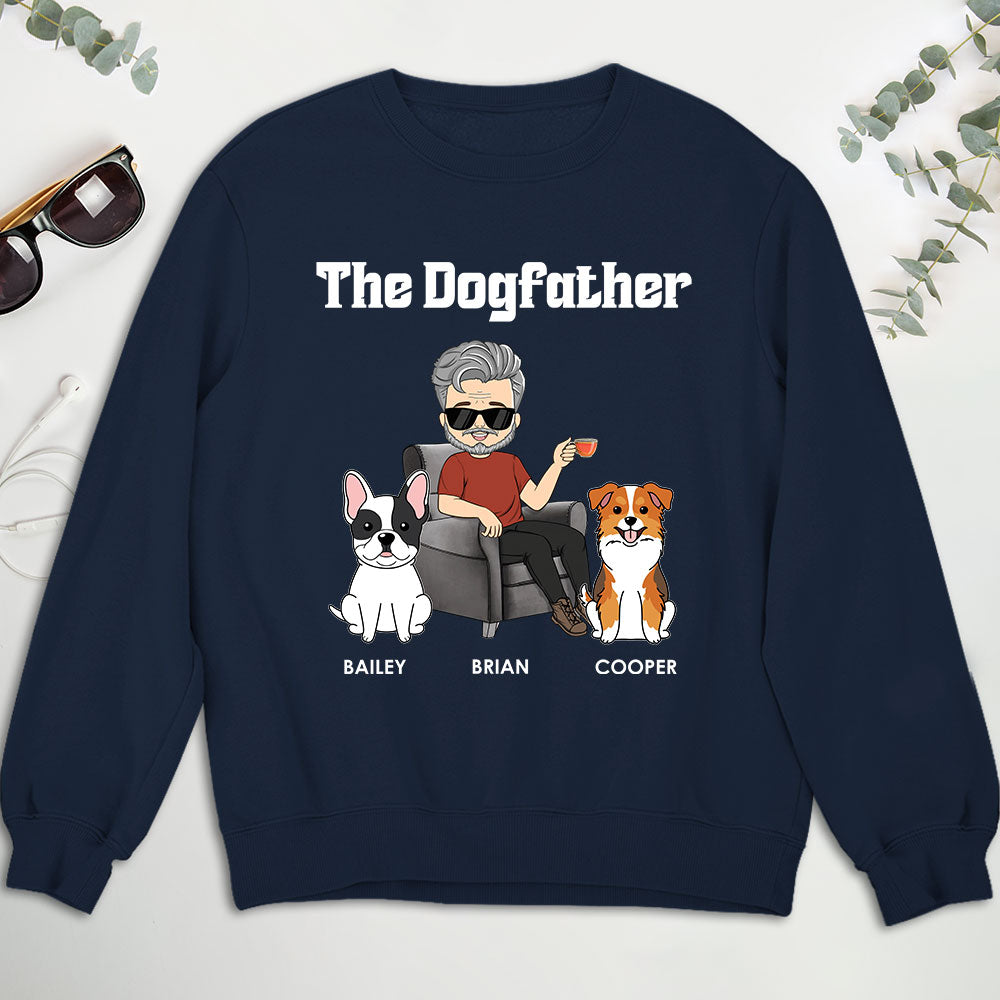 Customizable Cartoon Dog Parents Personalized Sweatshirt - Ideal Gift for Pet Lovers