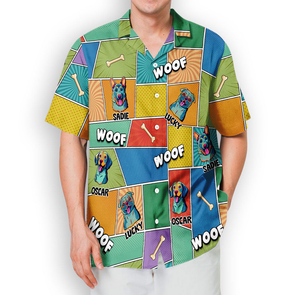 Unique Pop Art Personalized Custom Hawaiian Shirt for Pet Lovers