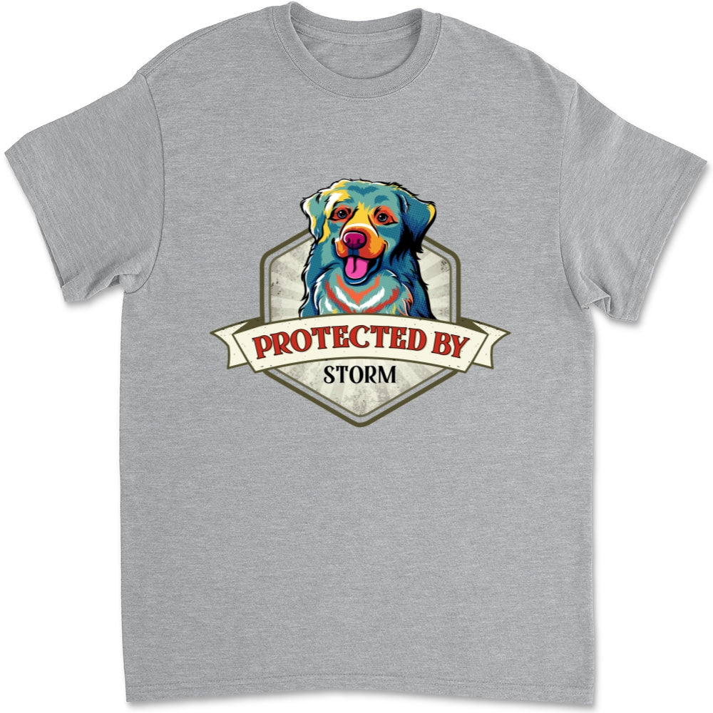 Exclusive Personalized Unisex 'Protected By Dogs' T-Shirt - Ideal Gift for Pet Lovers