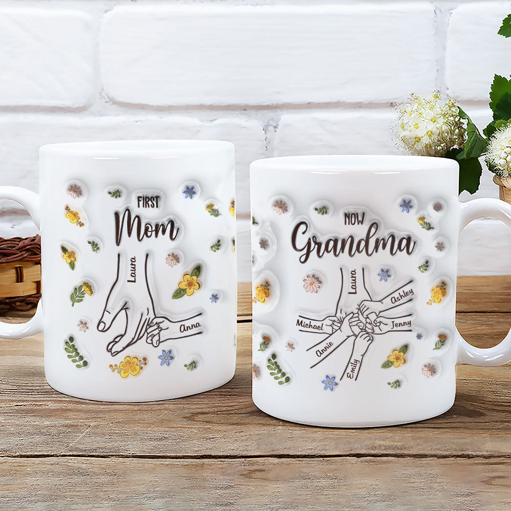 Personalized 3D Inflated Effect Mug for First - Time Moms Turned Grandmas