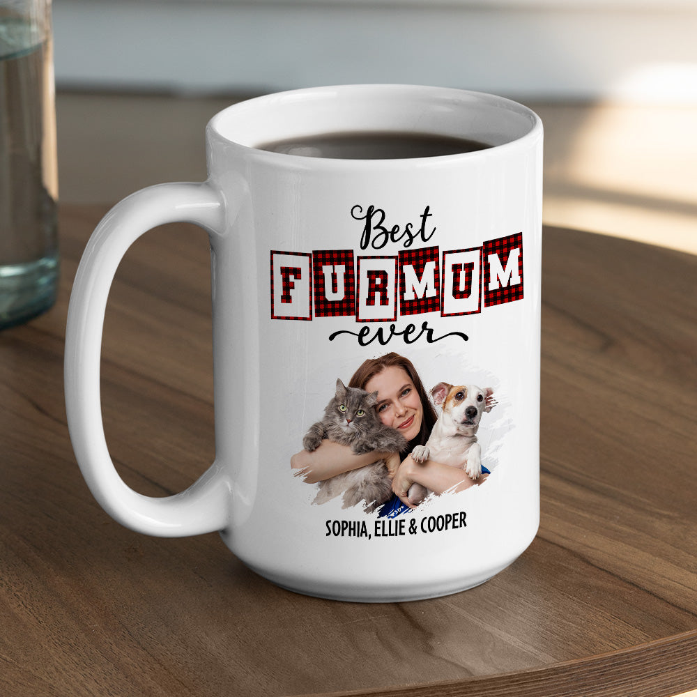Personalized Custom Coffee Mug: Best Fur Mom and Dad Of The Year Photo Keepsake