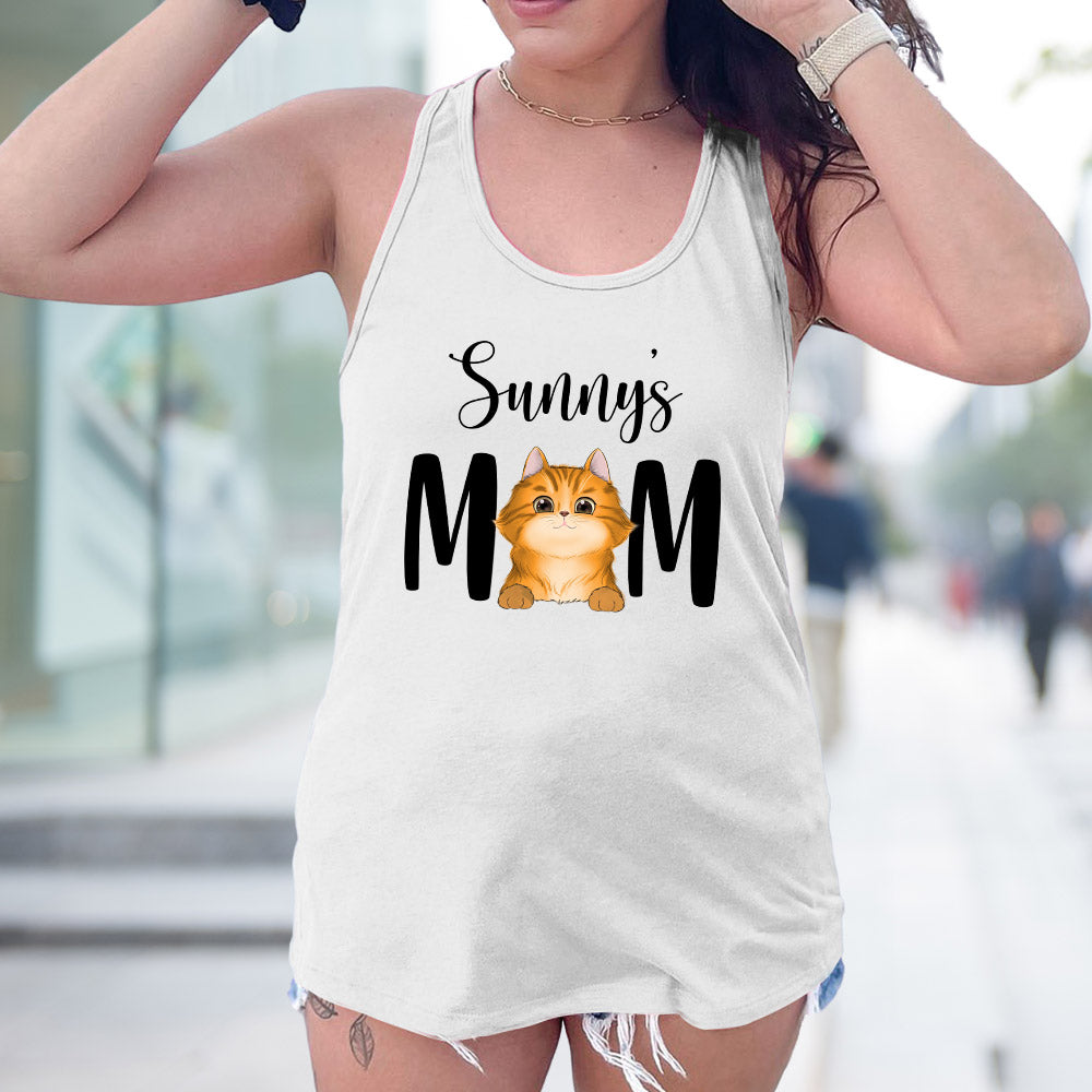 Personalized Custom Dog Mom Women's Summer Racerback Tank