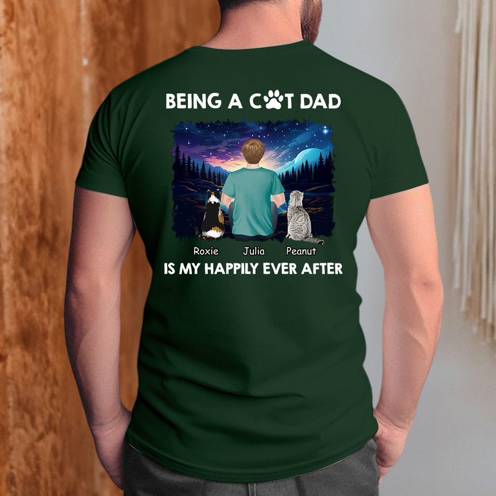 Happy Dad Together - Customizable Unisex Personalized T - shirt for Pet Lovers