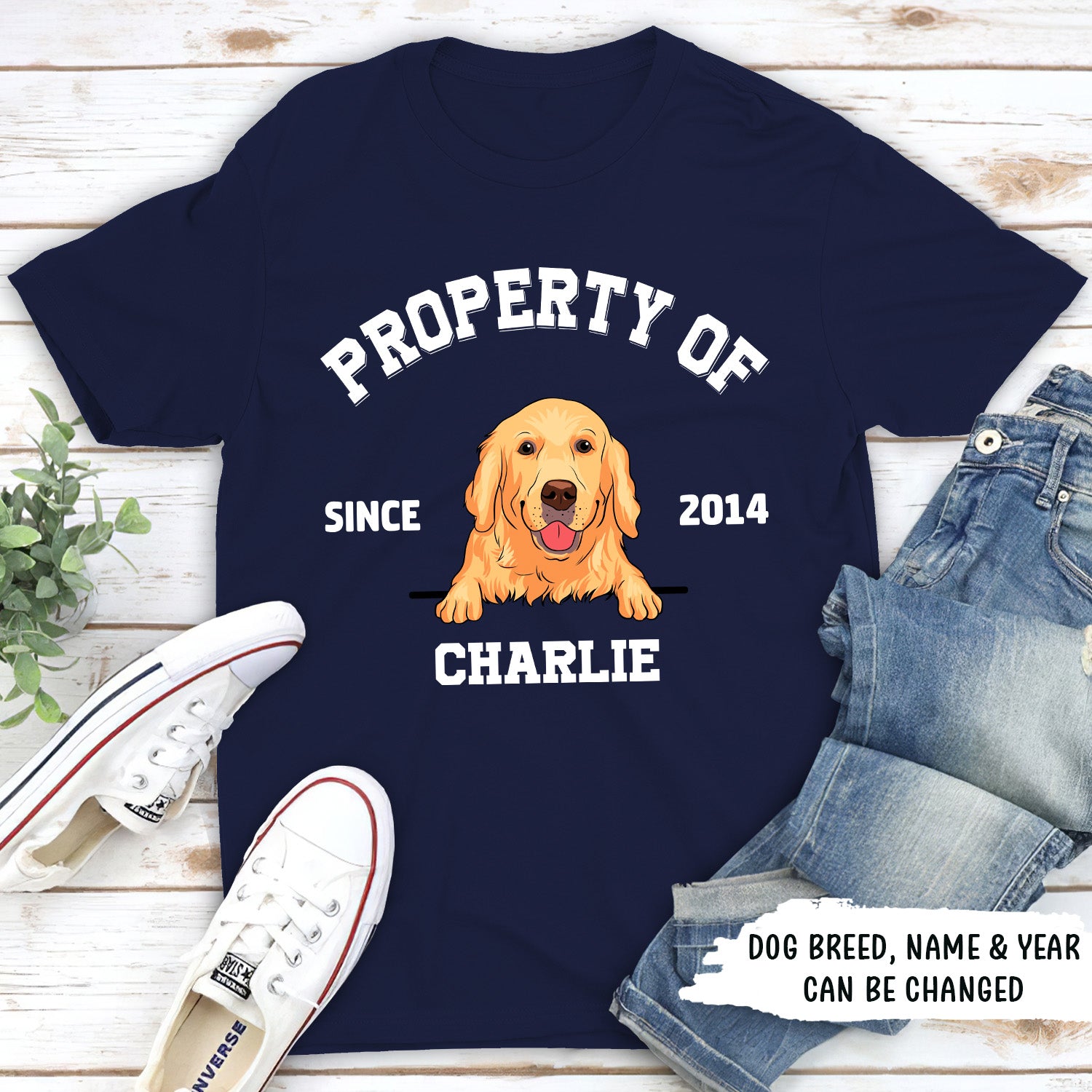 Customizable Unisex Dog Lover's Personalized T-shirt