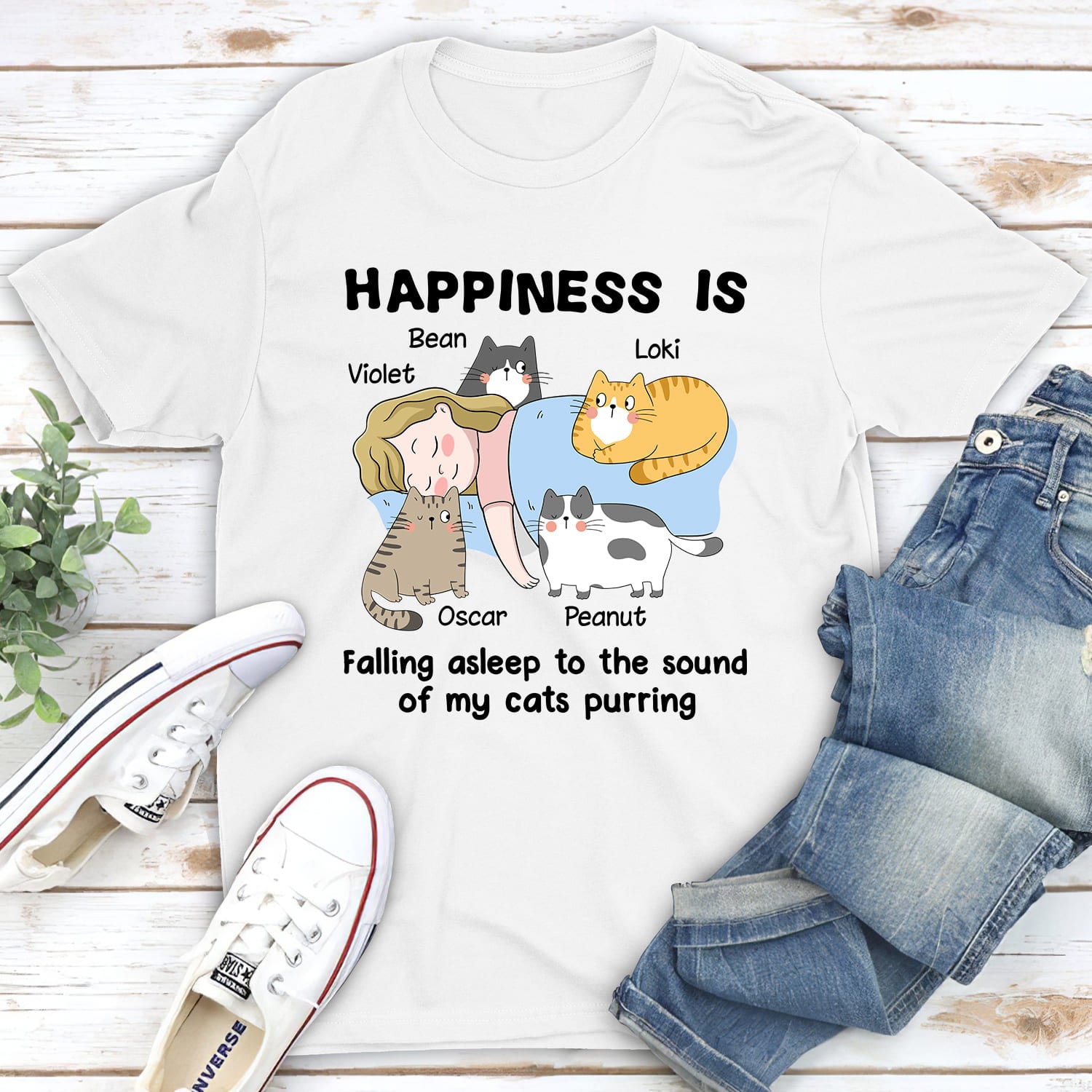 Personalized My Cats Sleep Unisex T-shirt - Ideal Gift for Pet Lovers