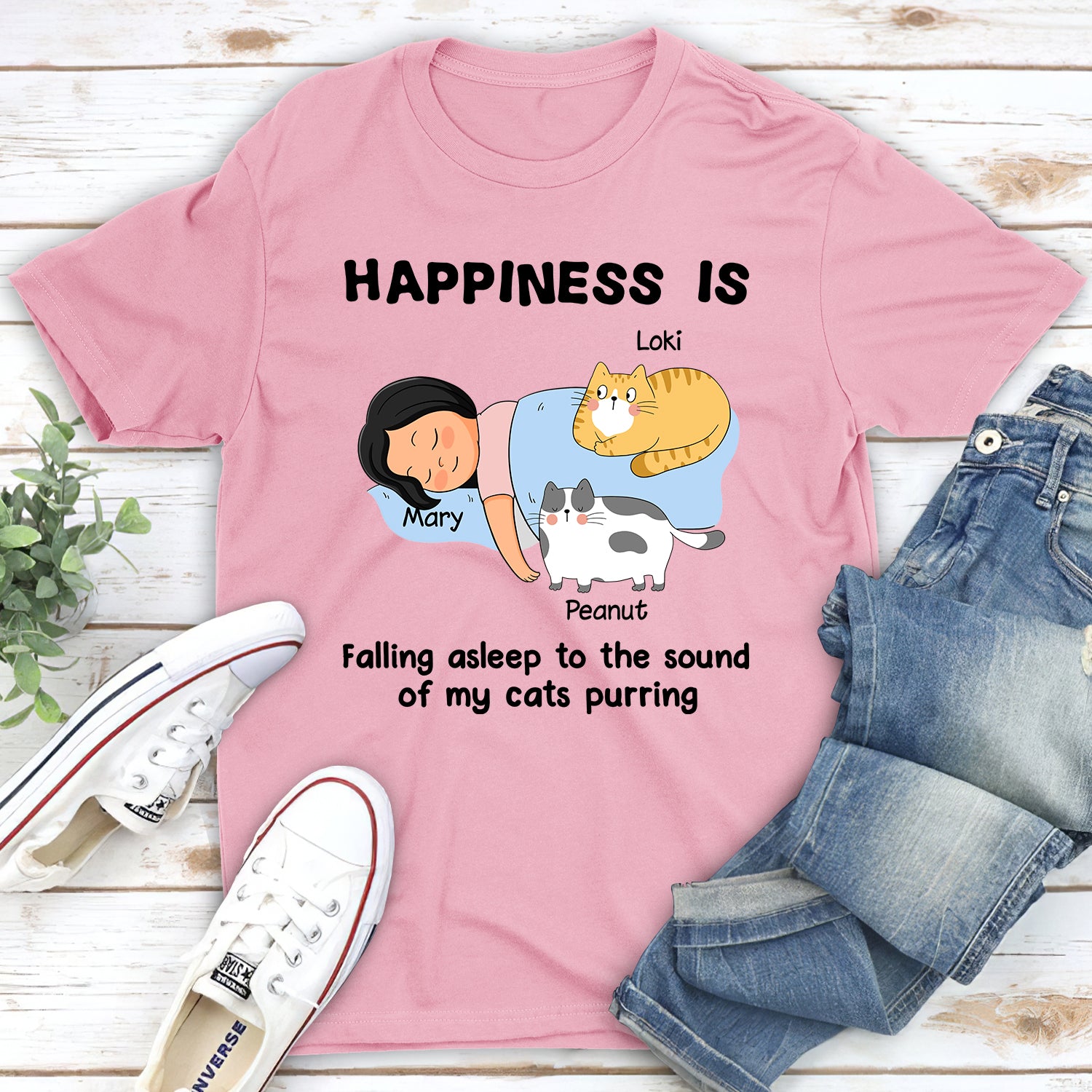 Personalized My Cats Sleep Unisex T-shirt - Ideal Gift for Pet Lovers