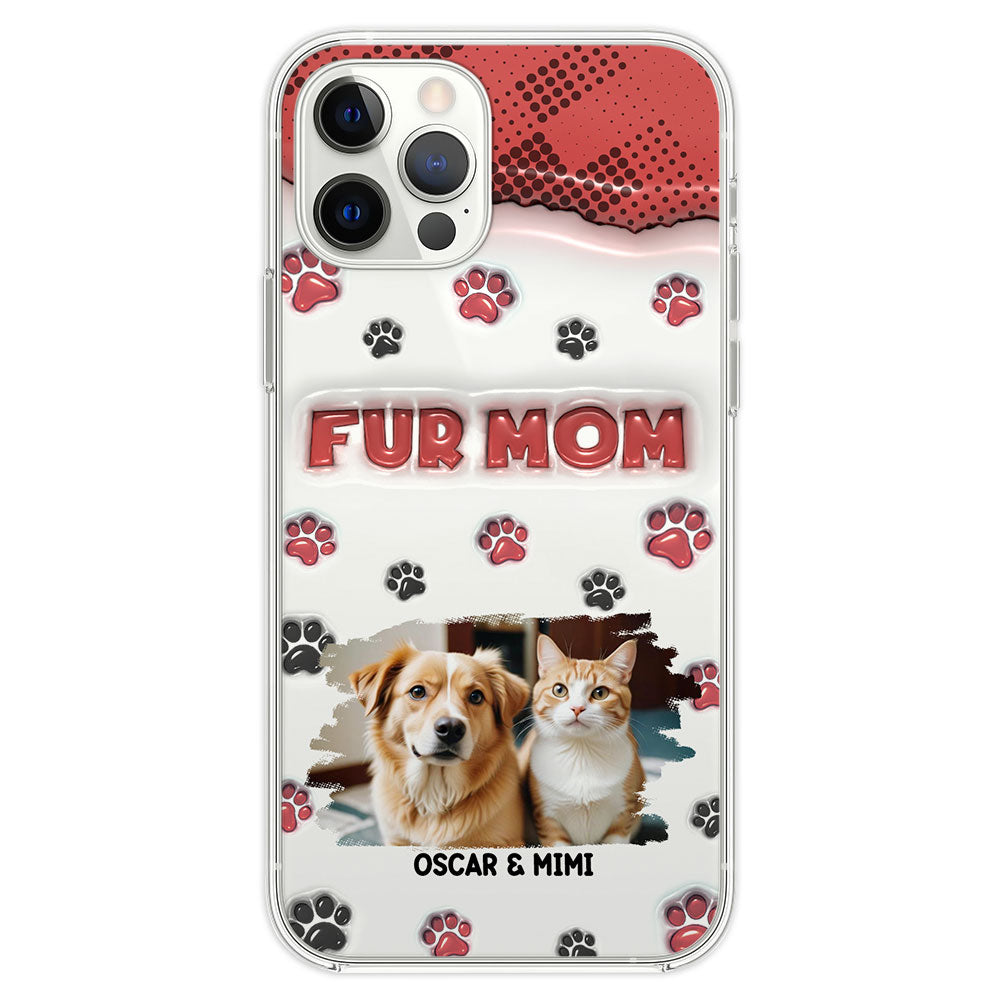 Fur Mom Personalized 3D Inflated Effect Custom Photo Phone Case