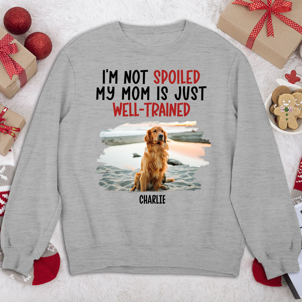 Customizable 'Spoiled Dog & Well - Trained Dad' Personalized Sweatshirt