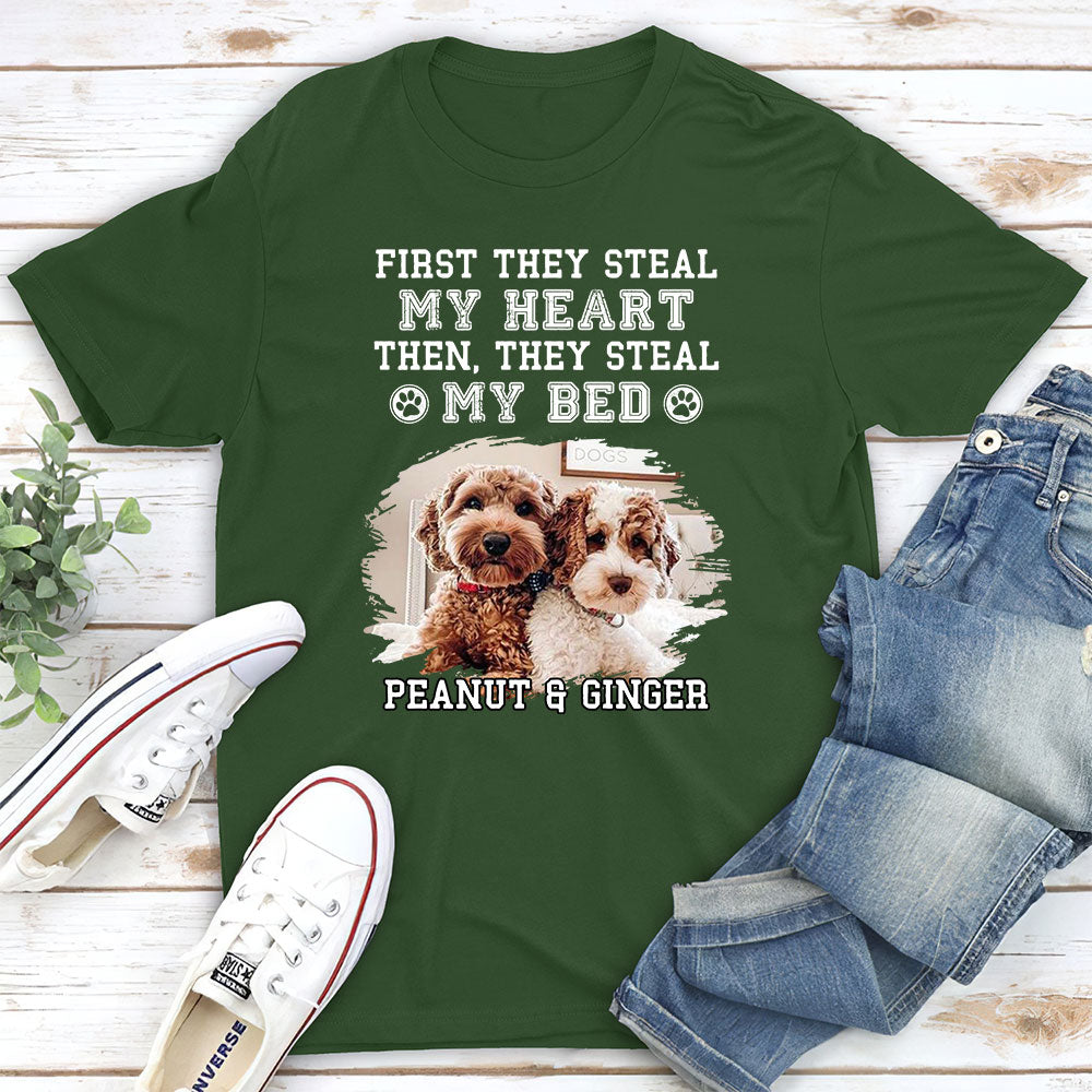 Steal My Heart First - Personalized Custom Unisex Pet Lover T-shirt