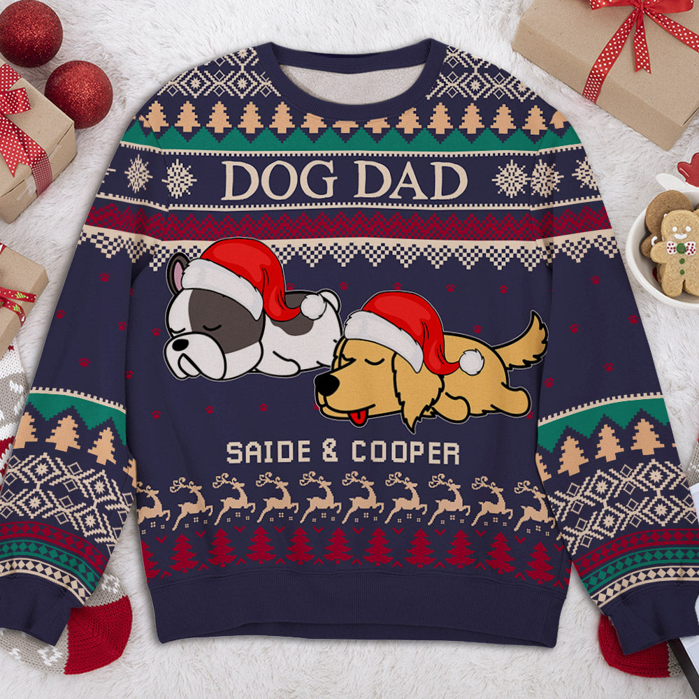 Personalized All-Over-Print Christmas Happy Sweatshirt for Pet Lovers
