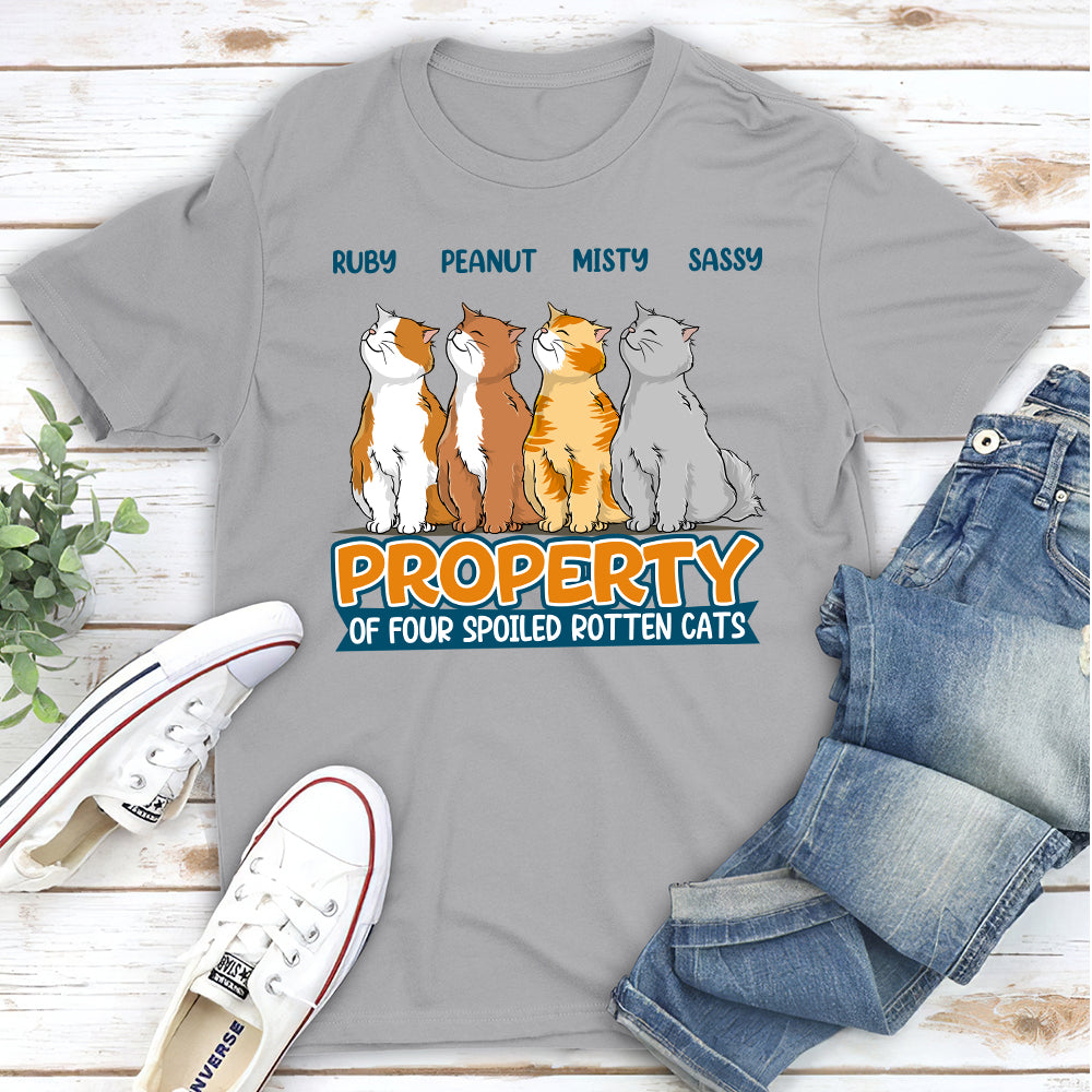 Spoiled Rotten Cats - Customizable Unisex Personalized T-shirt for Pet Lovers