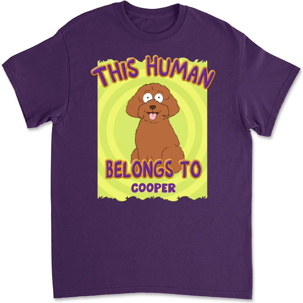 Personalized 'This Human Belongs To Us' Unisex T-Shirt - Ideal Gift for Pet Lovers