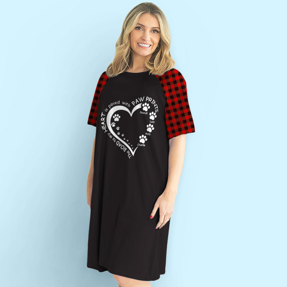 Personalized Paw Prints Custom Dress for Dog Moms