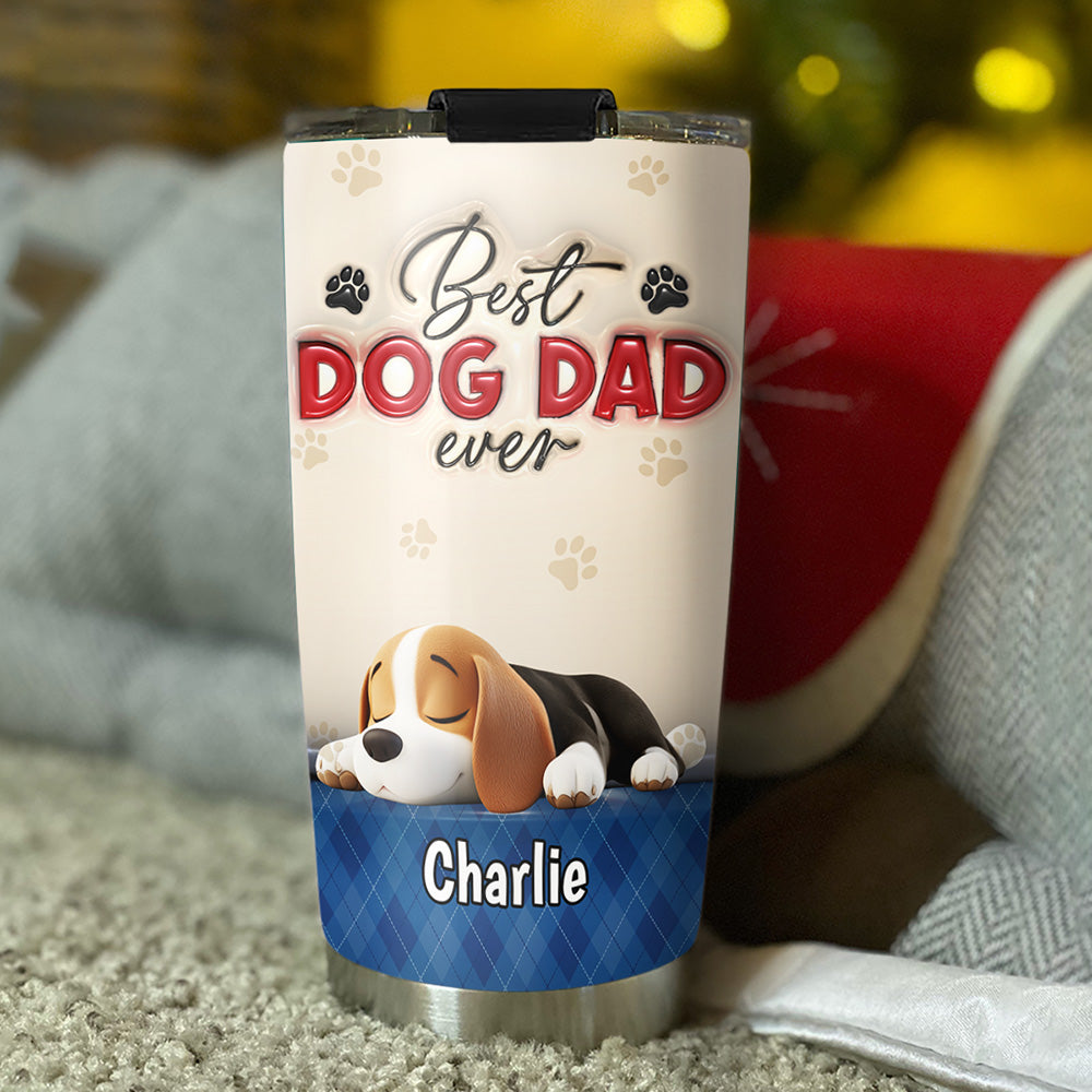 Best Personalized 3D Inflated Effect Tumbler for Handsome Dog Dads