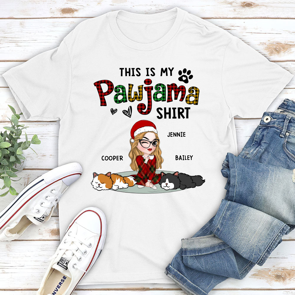 Personalized Pawjama Cat Unisex T-Shirt - Ideal Gift for Pet Lovers