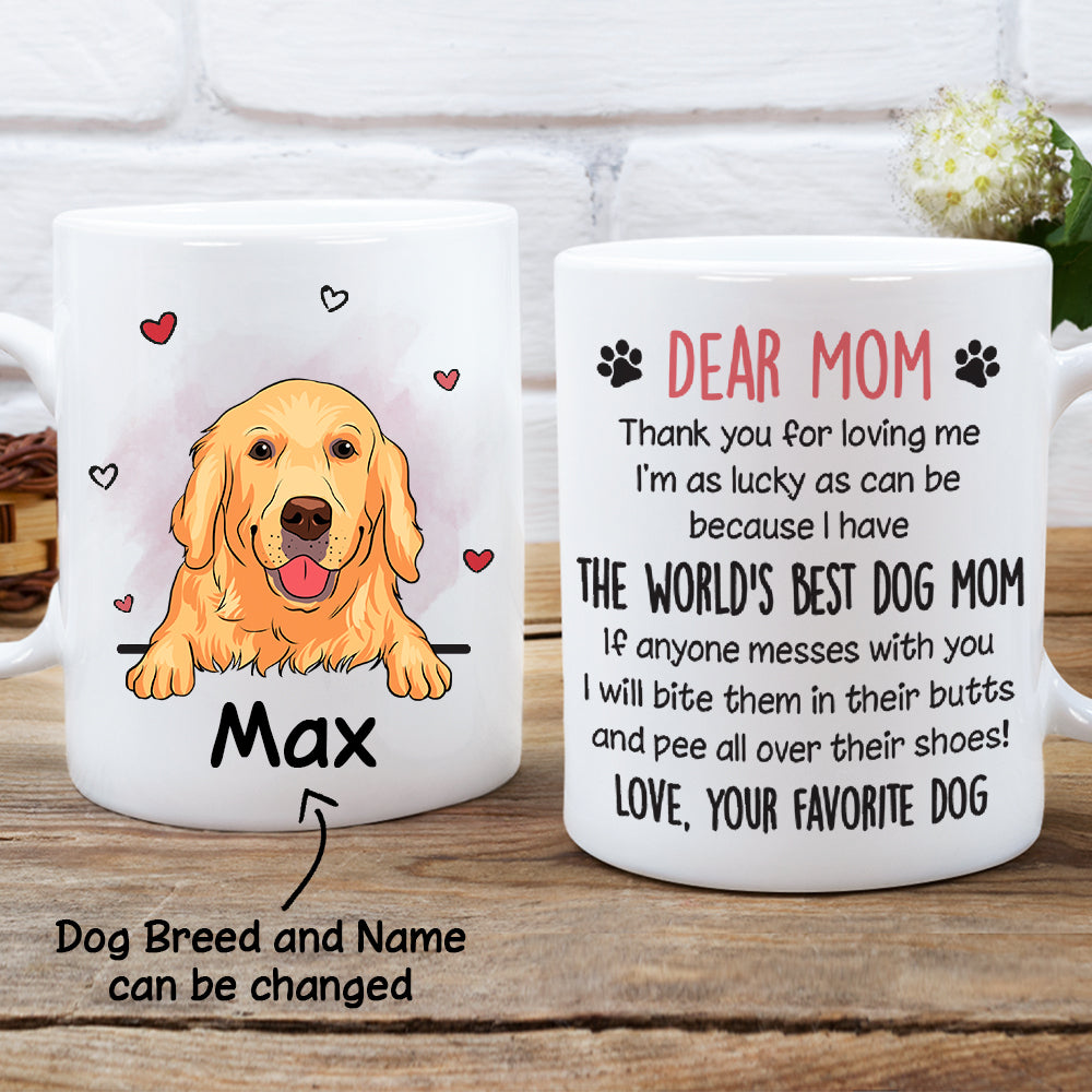 Top-Rated Personalized Custom Coffee Mug for World's Best Dog Moms