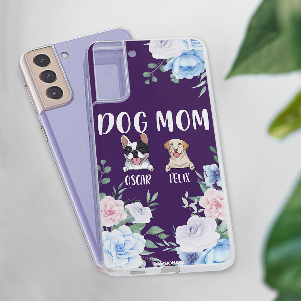 Personalized Dog Mom Flower Custom Phone Case - Ideal for Pet Lovers