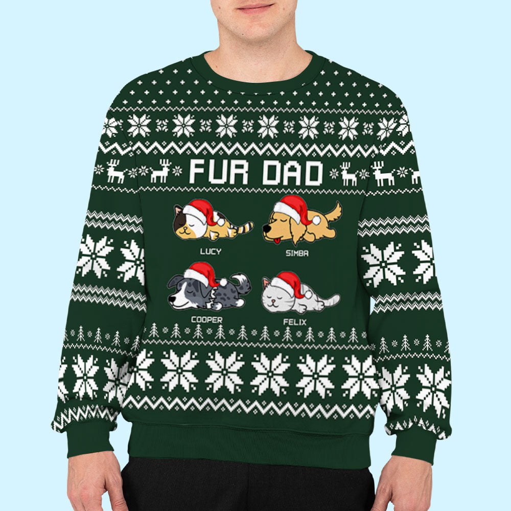 Customizable All-Over Print Sweatshirt for Proud Dog and Cat Moms