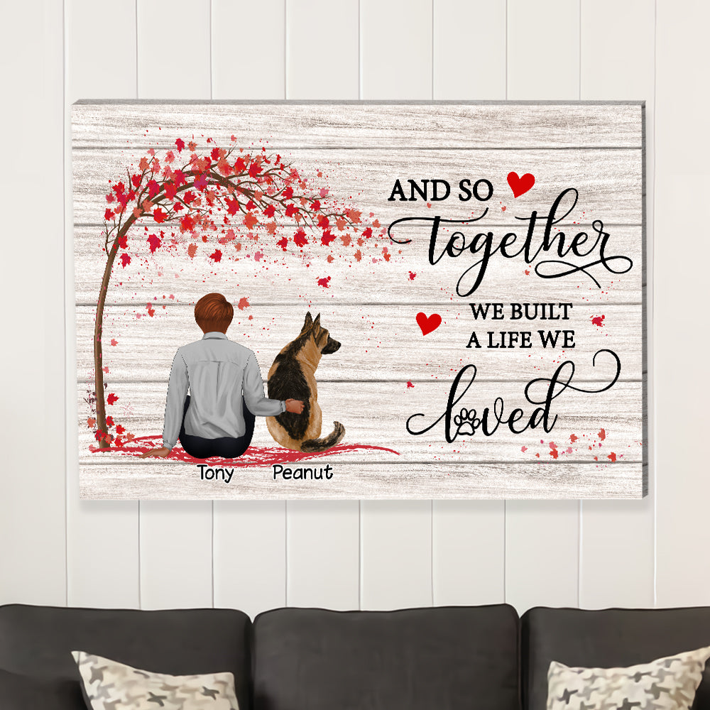 Personalized Custom Canvas Print: Together We Built - Ideal for Pet Lovers