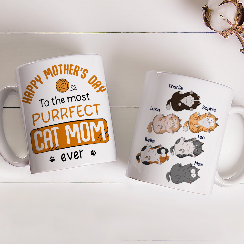 Purrfectly Personalized Custom Coffee Mug for Cat Moms