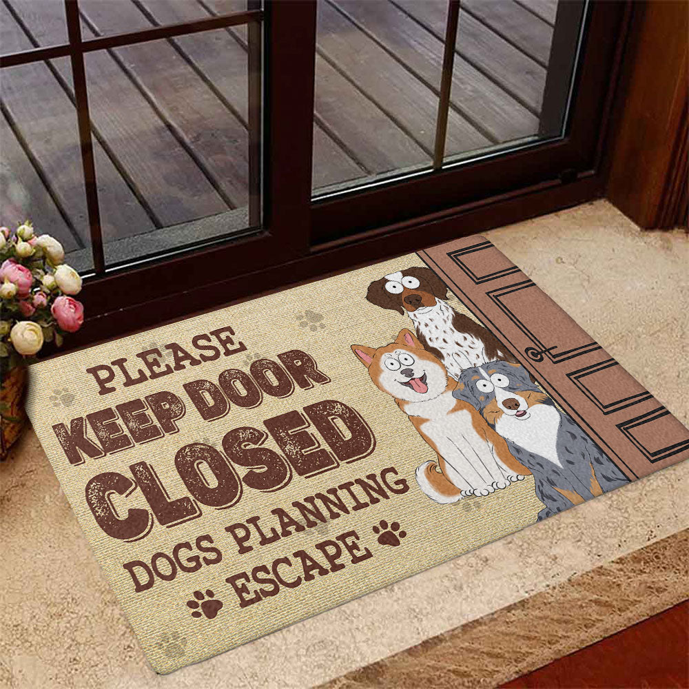 Dog Planning Version 2 - Customizable Personalized Pet Doormat