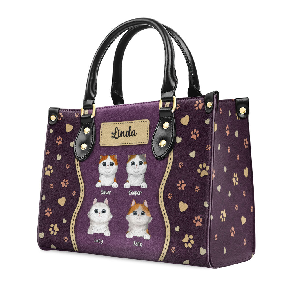 Fur Mom's Loving Personalized Custom Leather Handbag