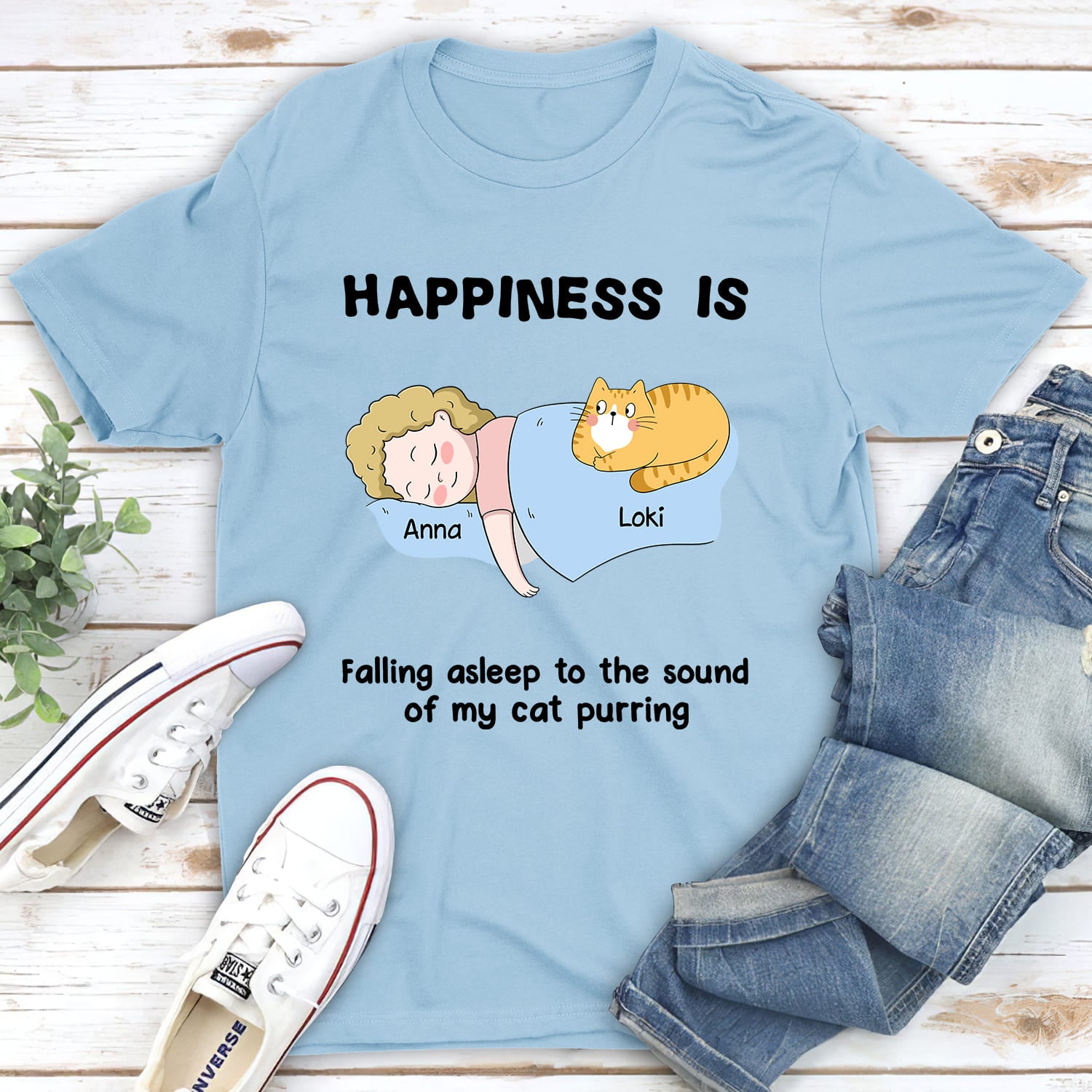 Personalized My Cats Sleep Unisex T-shirt - Ideal Gift for Pet Lovers