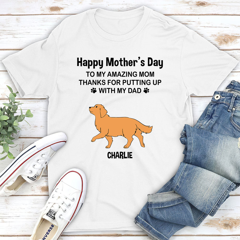 Personalized Custom Unisex 'Thanks For Putting Up' T-shirt for Pet Lovers
