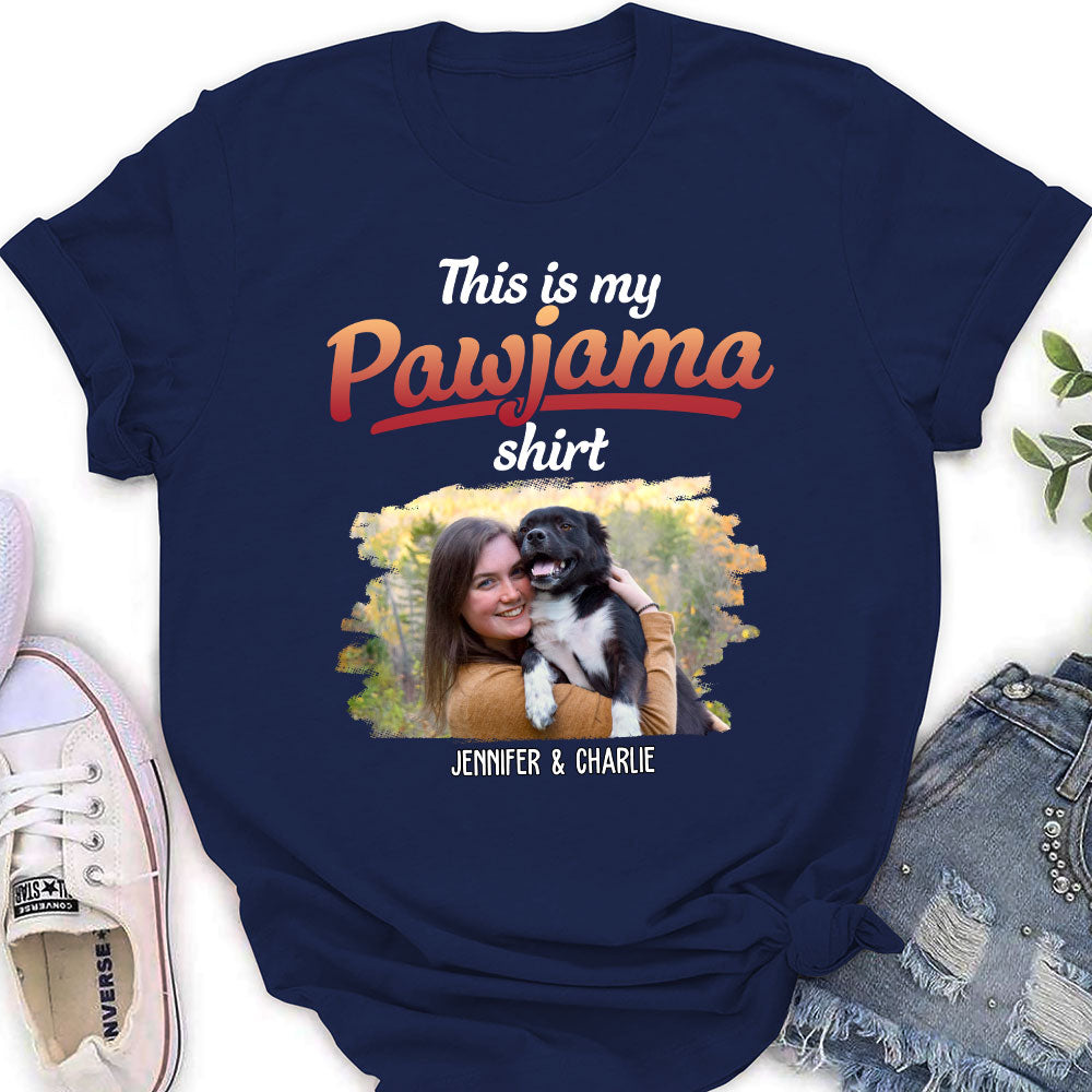 Personalized Women's Pajama T-shirt with Pet Photo - Ideal Gift for Pet Lovers